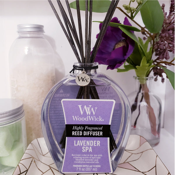 Woodwick reed diffuser lavender spa