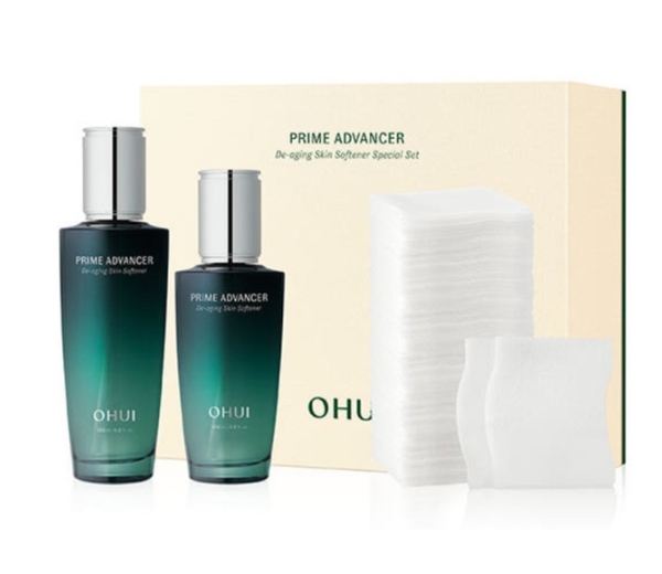 Ohui prime advancer de-aging skin softener special set