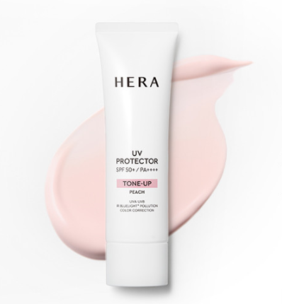 Hera uv protector SPF50+/PA++++ tone-up peach 50ml