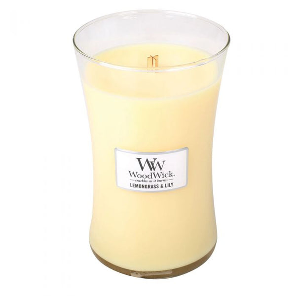 Woodwick candle lemongrass & lily