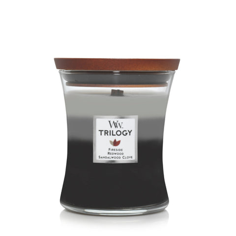 Woodwick candle trilogy warm woods