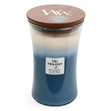 Woodwick candle trilogy beachfront cottage